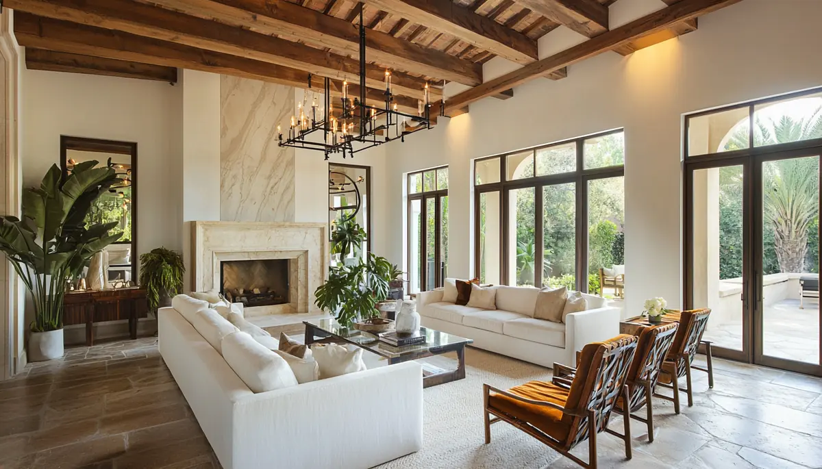 matériaux ancien avec décoration moderne