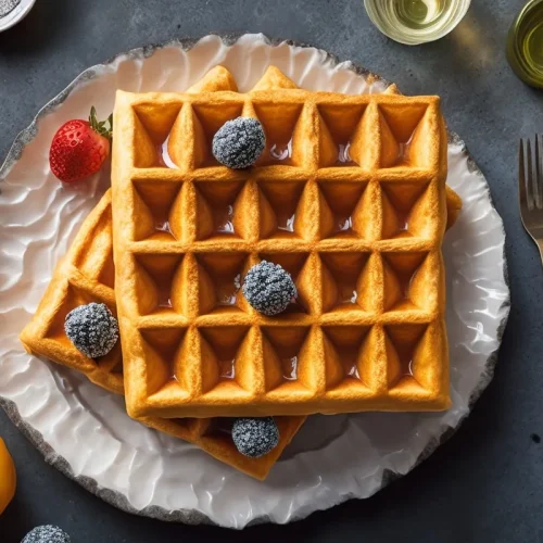 Recette gaufre bleu