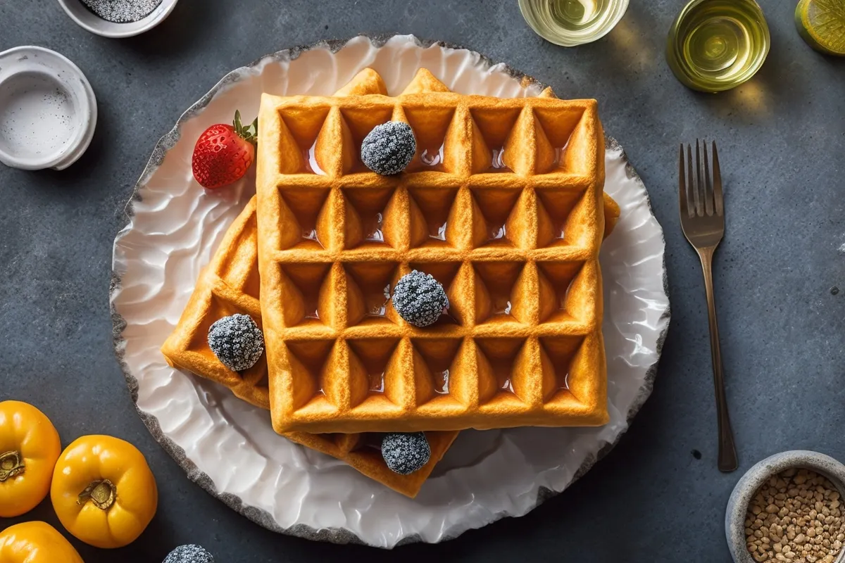 Recette gaufre bleu