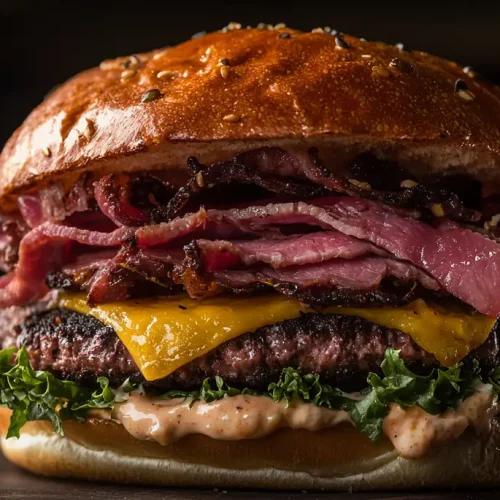 recette Burger New York pastrami