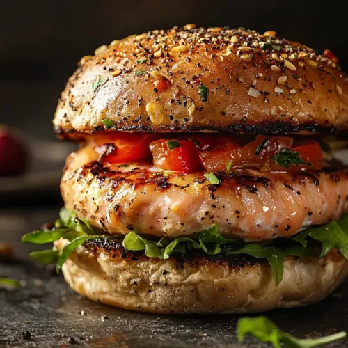 recette Burger au saumon grillé