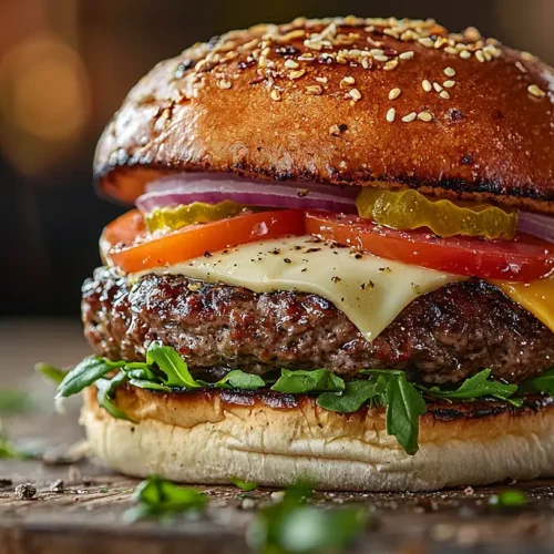 recette Burger aux quatre fromages