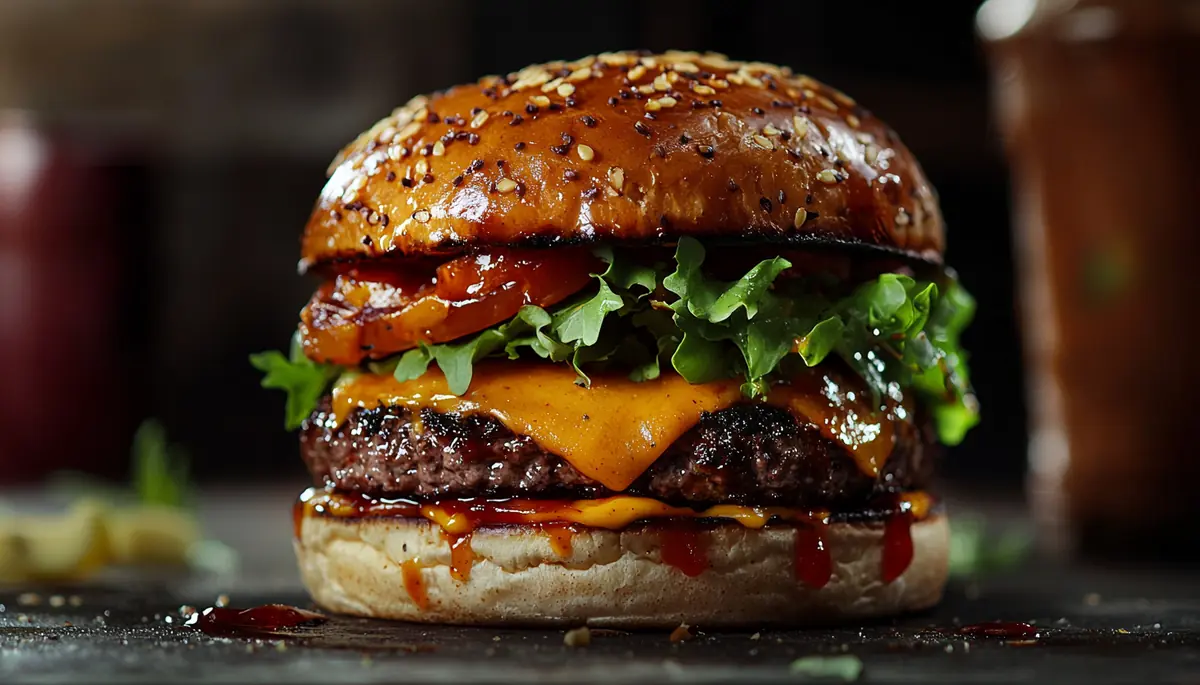 recette Burger barbecue au cheddar