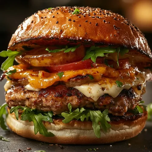 recette Burger croustillant au poulet et sauce moutarde miel