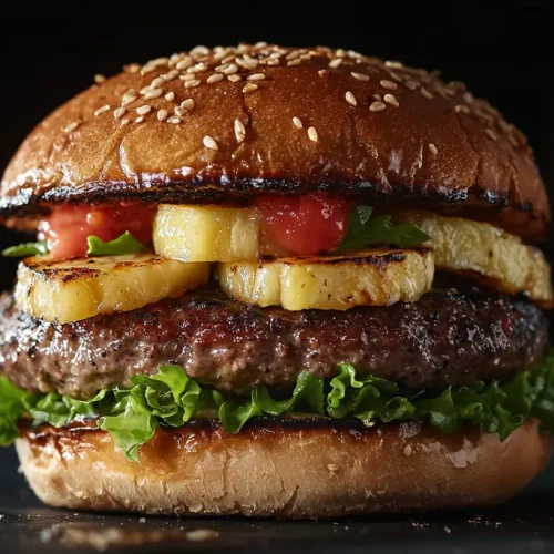 recette Burger hawaïen à l’ananas grillé