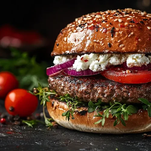 recette Burger méditerranéen à la feta