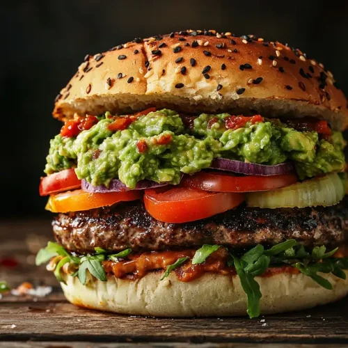 recette Burger mexicain au guacamole