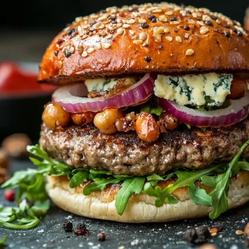 recette Burger roquefort et noix