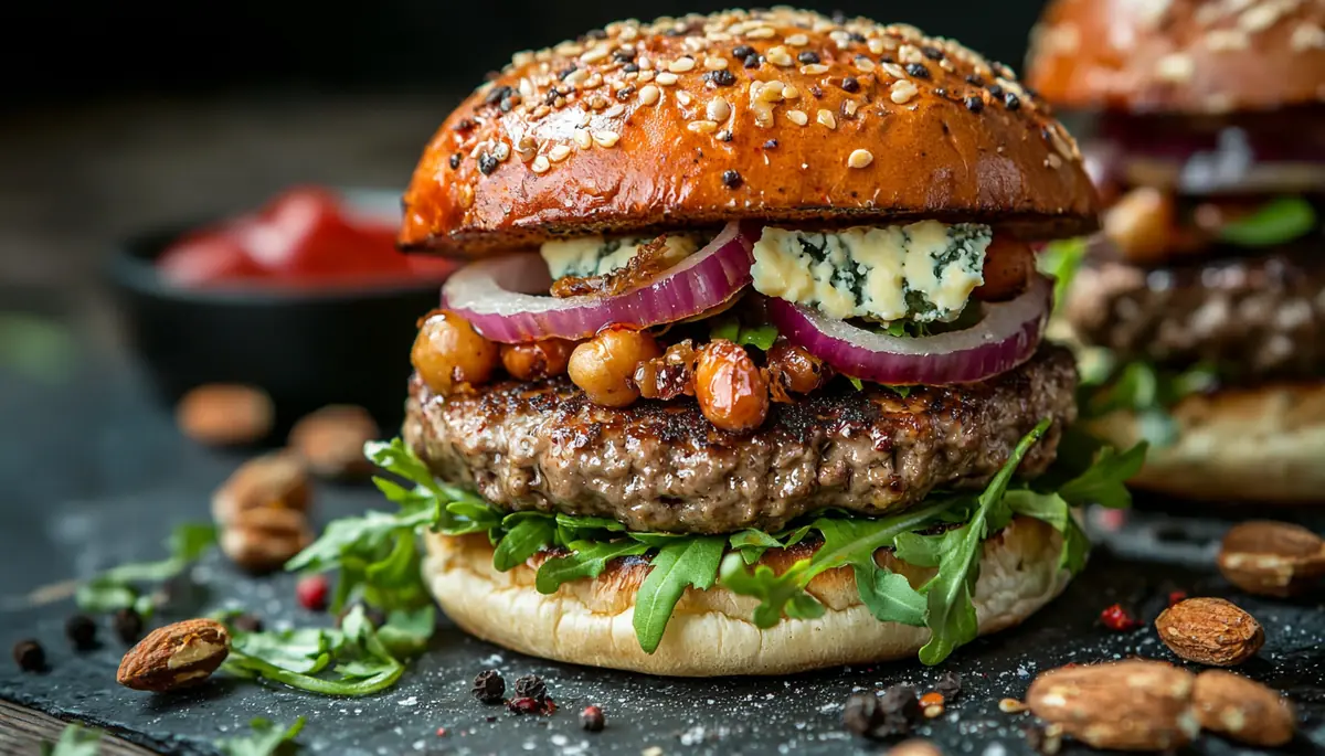 recette Burger roquefort et noix