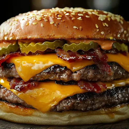 recette Double bacon cheeseburger