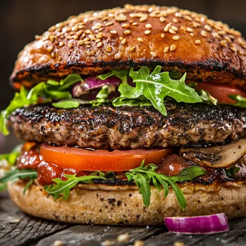 recette Mushroom Swiss burger