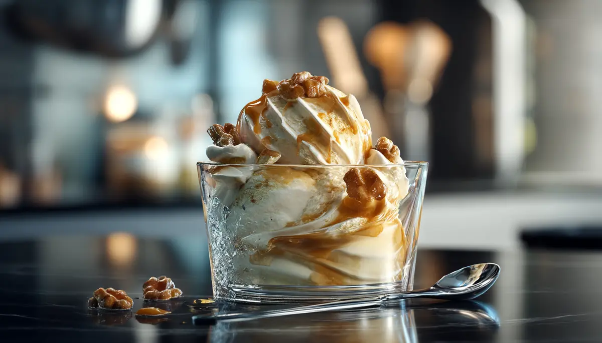 Glace dattes et noix de pécan