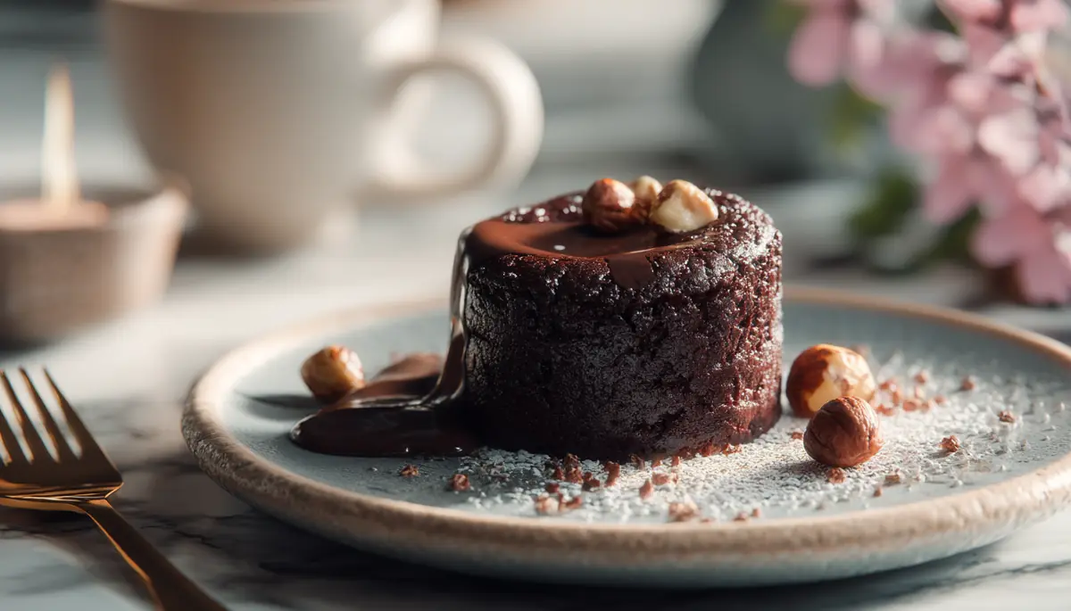 recette Brownie chocolat noir cœur coulant aux noisettes
