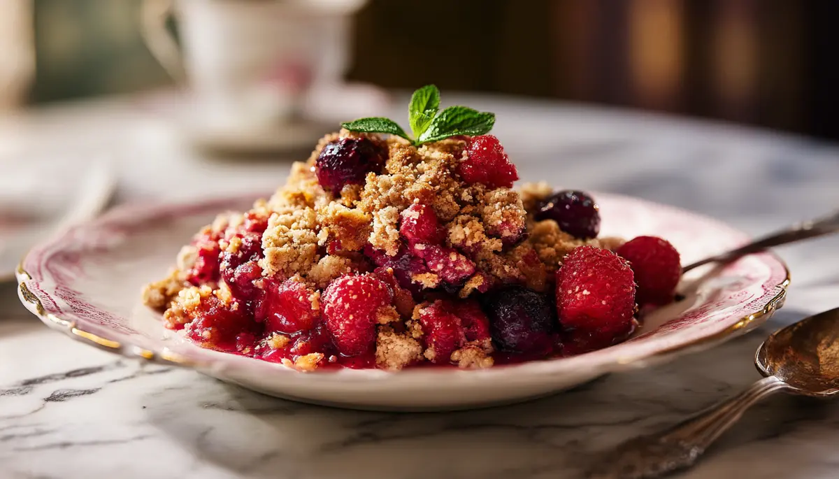 recette Crumble aux fruits rouges et streusel croquant