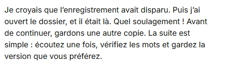 Texte français du second essai sur l’inquiétude et le soulagement